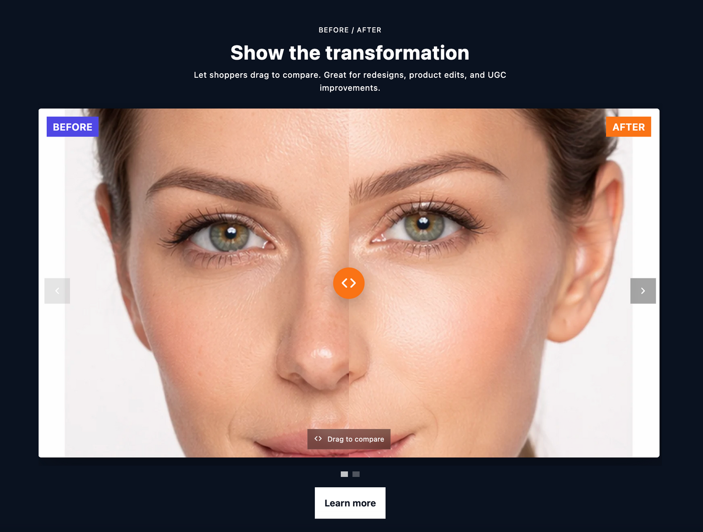 Before and After  – Shopify OS 2.0 Section