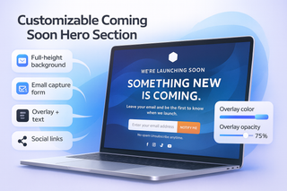 Coming Soon Hero – Shopify OS 2.0 Section