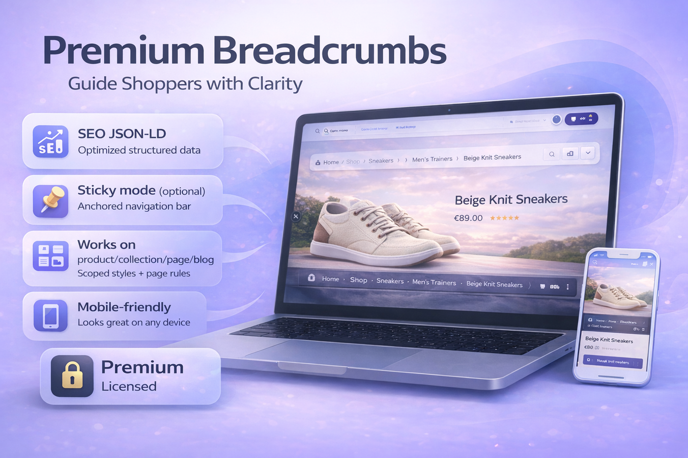 Premium Breadcrumbs  | Shopify OS 2.0 Section