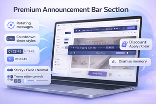 Announcement Bar – Shopify OS 2.0 Section